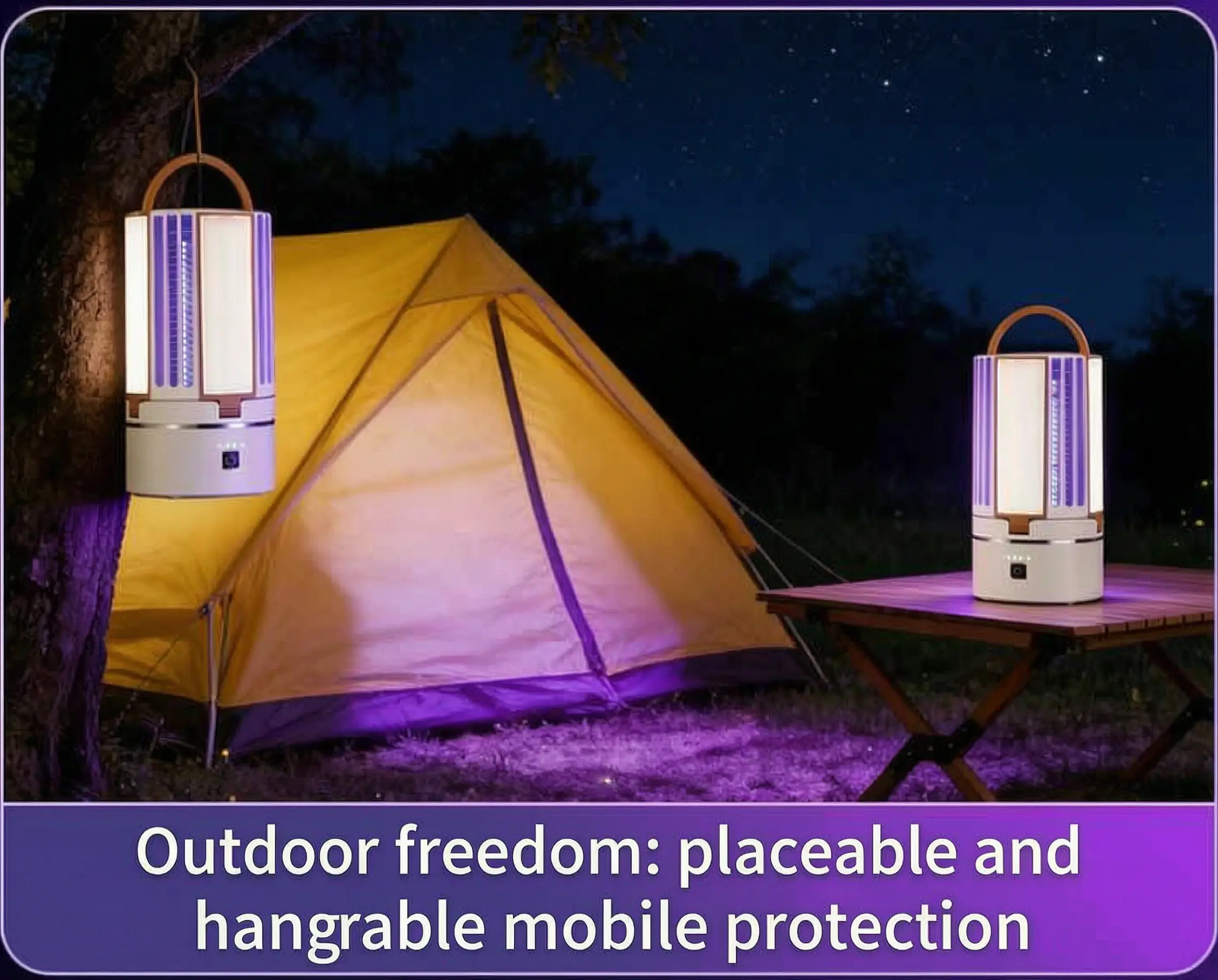 Compact Portable UV Mosquito Killer Lamp - Foldable Insect Repellent with LED Light, 4000mAh Rechargeable Electric Fly Trap, Camping & Hiking Gear, Ideal for Outdoor & Indoor Use