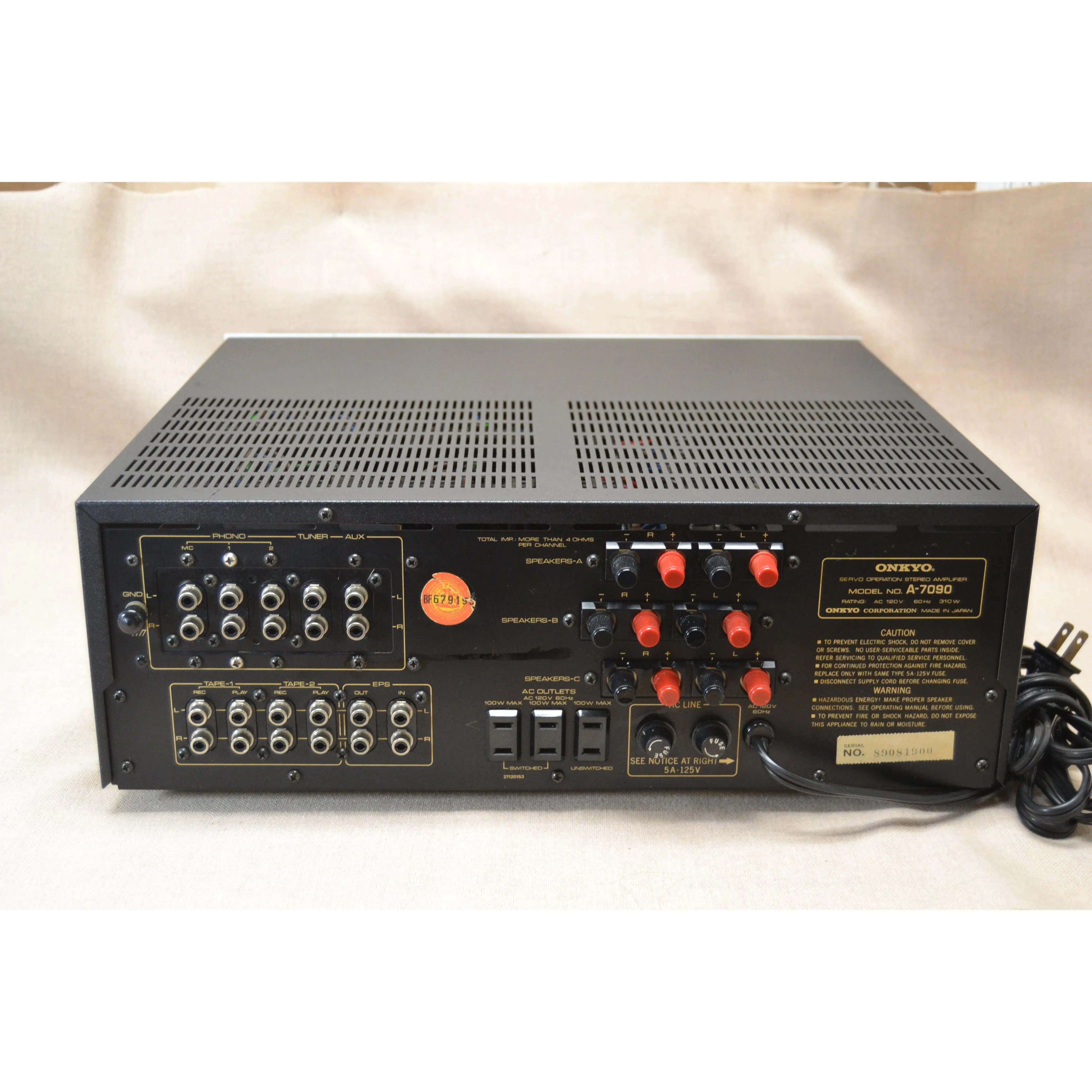 Onkyo A-7090 Super Servo Operation Integrated Stereo Amplifier
