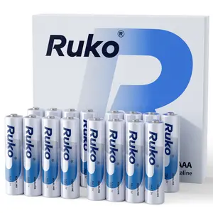Ruko AAA Alkaline Batteries 16 Pack, High-Power 1.5V Batteries 3A with 5 Years Shelf Life, Perfect for 1701 Toy, Remote Controls & Everyday Devices, Not Rechargeable