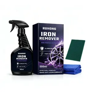 Automotive Rust Remover Spray 500ml Fast-Acting Iron Cleaner For Wheels Rims All Metal Surfaces Premium Car Detailing Chemicals Safe Most Finishes Cars Motorcycles  Summervibes