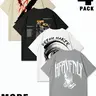 Men's Letter Print Short Sleeve Tee, Regular Fit Casual Crew Neck T-shirt for Daily Wear, Men's Top for All Seasons, Casual Sports Tops, Crew Neck Sportswear, Casual Sporty Top