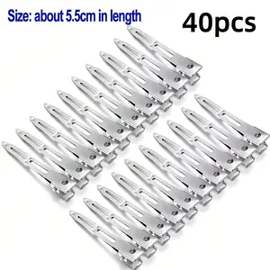 40pcs 5.5cm Professional Metal Hair Root Fluffy Clips, Strong Hold Salon Hair Styling Clips for Women, Non-Slip Hairpin Clamps DIY Tools for Volume, Perfect Gift for Her Daily Use