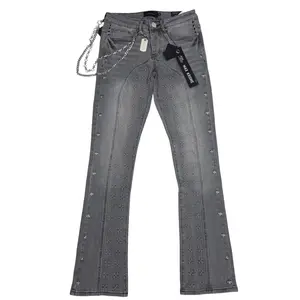 MAX KROME MEN'S FLARE FIT CUT & SEW KR-3044 GREY