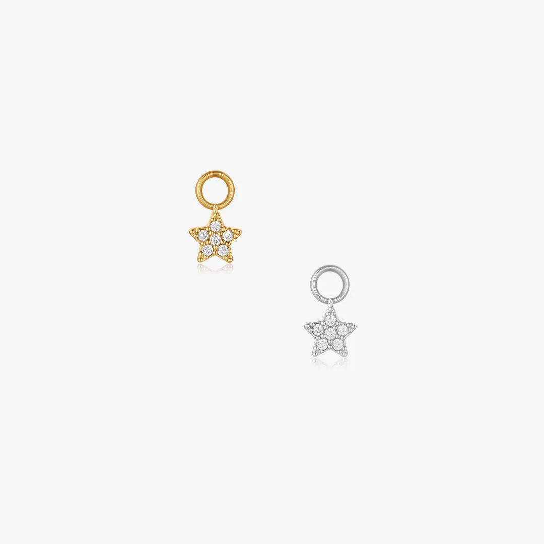 Star Pave Hoop Charm (Single)