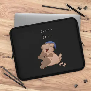 Cute Dog & Teddy Bear Laptop Sleeve – Kawaii Puppy Design Protective Case for Laptop & Notebook