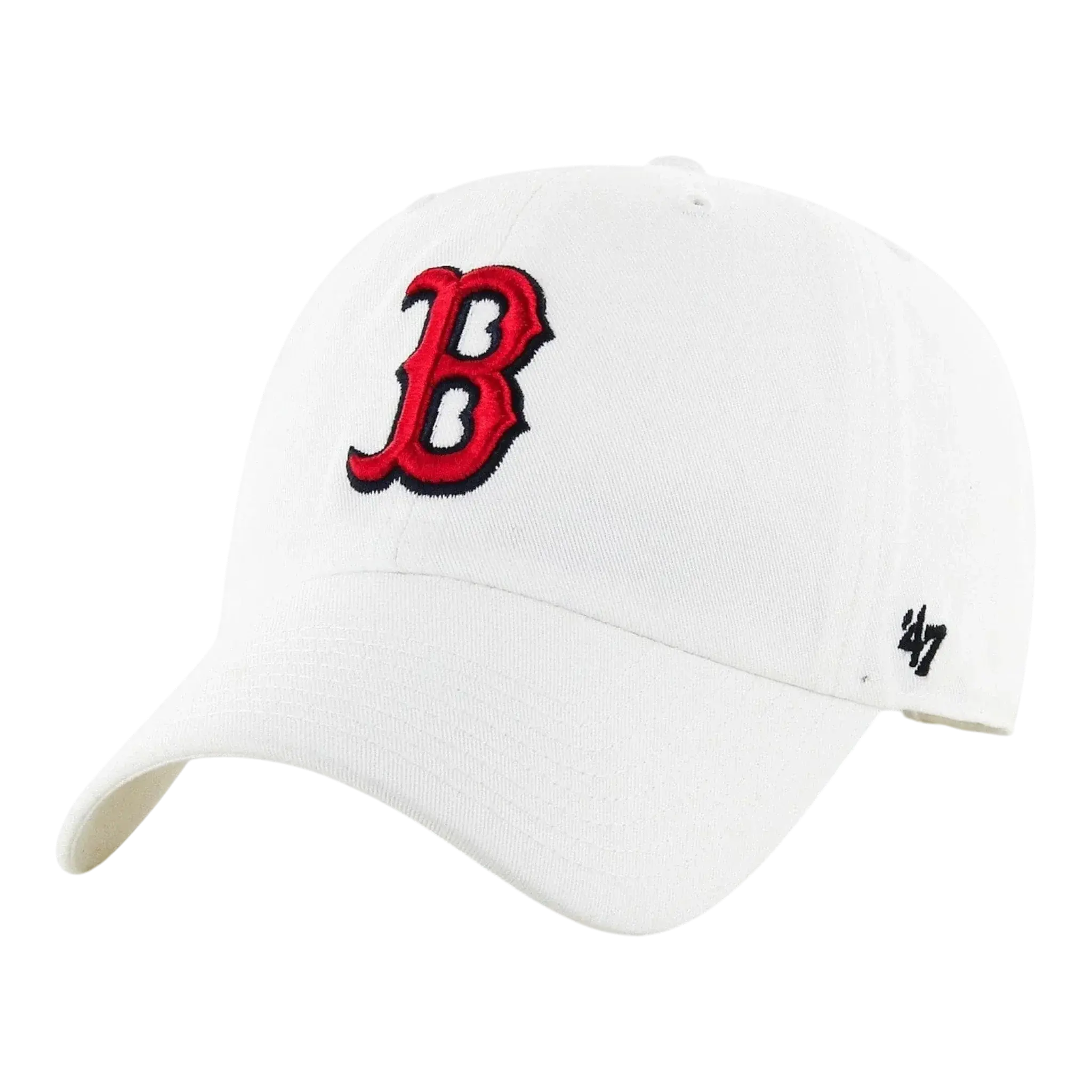 47 Brand Clean Up Boston Red Sox Strapback in White | Men Adjustable Cap