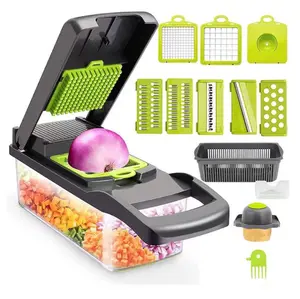 Multifunctional vegetable cutter with storage box