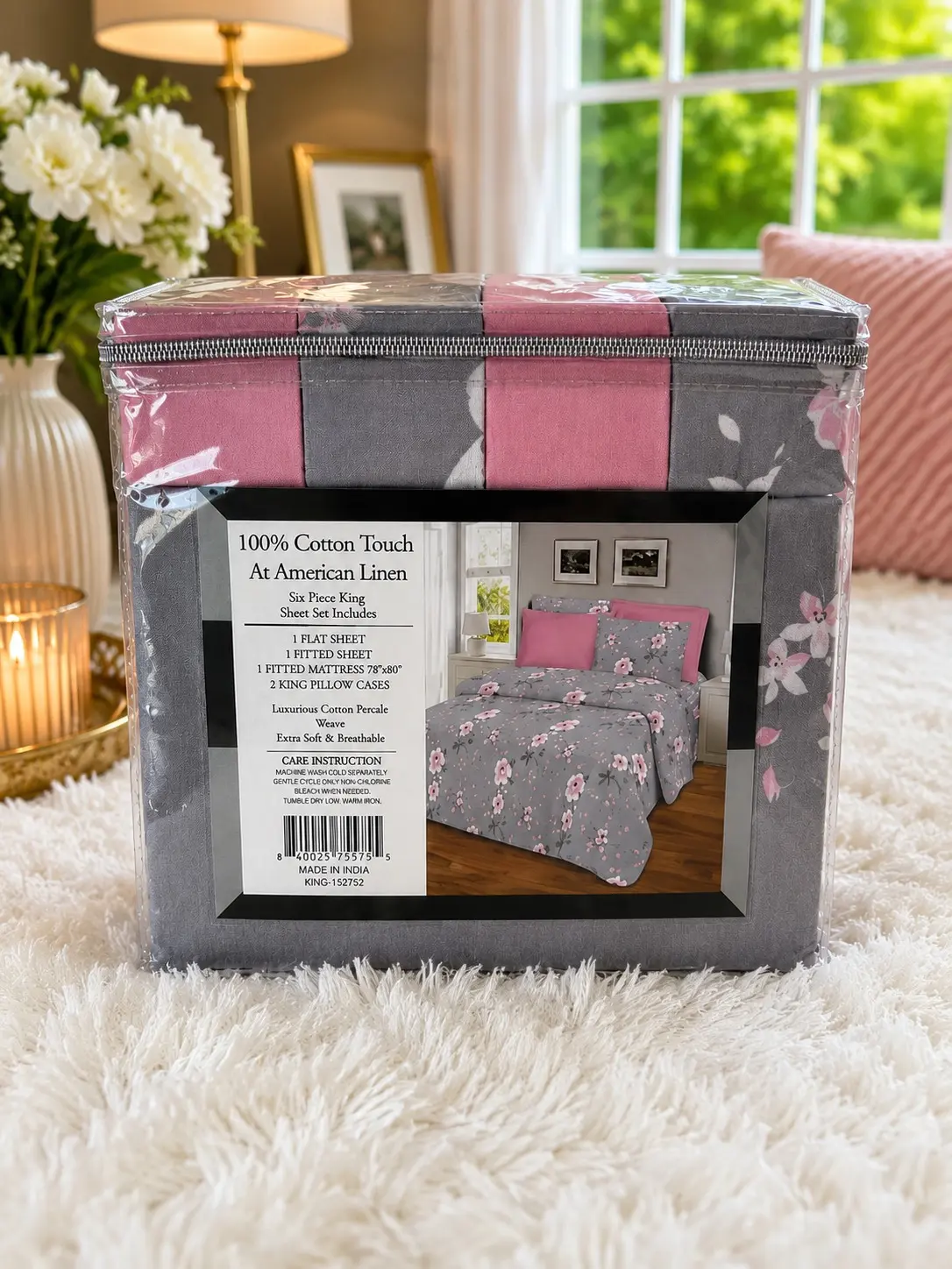 6-Piece Bedding Sheet & Pillowcase Set, Textiles & Soft Furnishings Bedding Linens