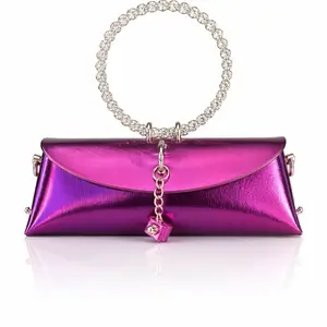 Metallic Fuchsia Statement Clutch