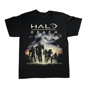 Halo reach xbox 360 black t-shirt, vintage graphic shirt, retro y2k outfits tshirt