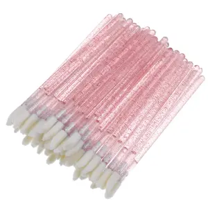 VOCOSTE 50 Pcs Not Reusable Lip Brushes, Make Up Brush, Lipstick Lip Gloss Brushes Applicator Tool Makeup Beauty Tool Kits