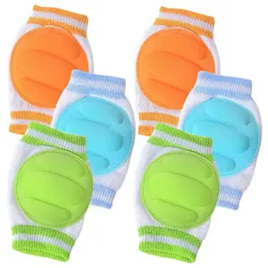 VVH Acfun 3 Pairs Baby Knee Pads for Crawling - Adjustable Breathable Waterproof Safety Protector, Anti-Slip Elastic Knee Elbow Pads Cushion for Babies, Toddlers, Infants, Boys, Girls, Kids