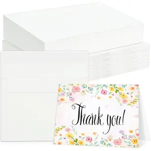 60 Sets Watercolor Cards with Envelopes, 140 lb/300 GSM Watercolor Paper Cards, 4x6 Inch Foldable Blank Watercolor Postcards and Envelopes for Greeting Cards, Wedding Invitations, Thank You Card