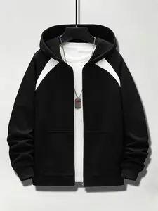 Cargo Boys hoodie for winter feelce lined solid color  Casual outdoor pocket sweatpants men and teenager for Fall for Winter for Daily Wear Size 8-16Y B2703