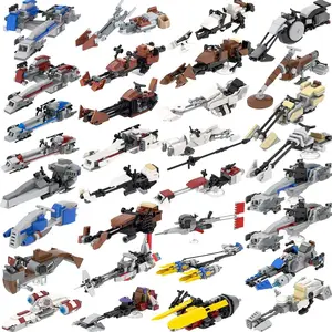 MOOXI Most Complete Speeder Bike Space Wars Squid Box Adult Building Blocks Set MOC Brick Model Kit DIY Diorama Toy For Boy Gift