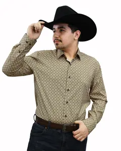 VS201L - FPMS -HFK-103-12 - Lt. Brown - Vaquero Signature Fashion Printed Shirts