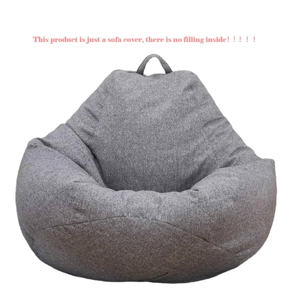 （small）Sofa covers！！！Large Bean Bag Chair Cover Sofa Color Simple Design Indoor Lazy Lounger Cover for Adults and Kids with No Filling