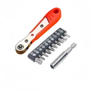 1 Set, 36-Tooth Mini Ratchet Screwdriver Set, Multi-Functional L-Shaped Wrench Combo for Tight Spaces, Steel Multi-Bit & Socket Tool Kit, Essential for Home & Automotive Repairs