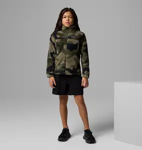 Columbia Fleece Jackets - Long Sleeve Zing III Printed Jacket with Zippered Pockets & Patch Logo for Everyday Wear Camo Design