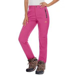 MAGCOMSEN Women's Fleece Lined Waterproof Insulated Softshell Pants Outdoor Snow Ski Pants Winter Warm Hiking Pants MAGCOMSEN Women's Fleece Lined Waterproof Insulated Softshell Pants Outdoor Snow Ski Pants Winter Warm Hiking Pants