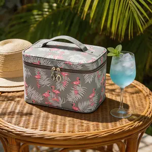 Large Capacity Handheld Makeup Bag, Multifunctional Storage Box, Portable Travel Cosmetic Organizer, Unisex Washbag, Travel Makeup Bag