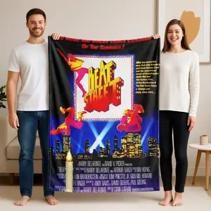1 piece Beat Street: The Explosion of Street Dance and Hip-Hop Culture in New York themed flannel blanket - Modern-style flannel blanket, super soft and warm, suitable for sofas, beds and chairs, all-season multi-purpose use, machine-washable