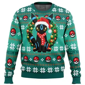 Christmas Umbreonpokemon Ugly Christmas Sweater - Anime Fan All-over Print Knitted Christmas Sweater