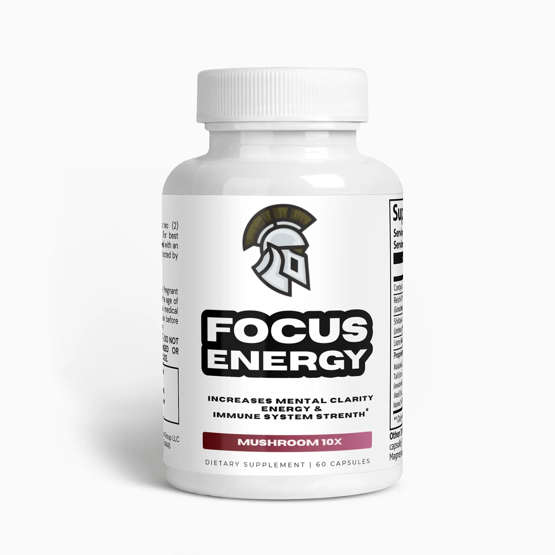 Vilicus Health FOCUS & ENERGY Mushroom Capsules 10X Supplement