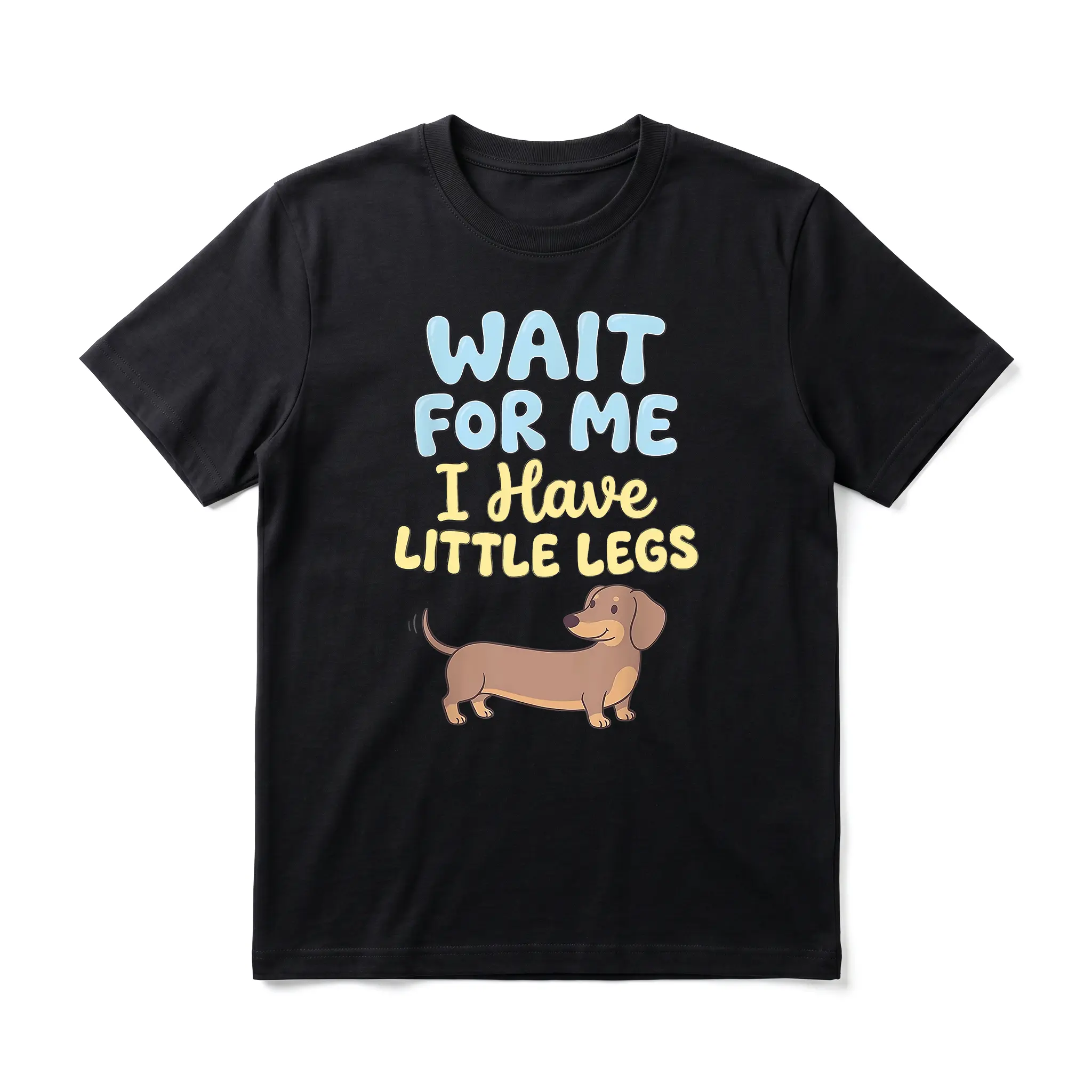 1PC， Funny Dachshund Dog Men's Graphic TShirt， 100% Cotton Short Sleeve Soft Top， Cute Cartoon Graphic Print Design， for Daily Wear， Streetwear， Weekend， Birthday Gift， Gift for Men， Women and Friends