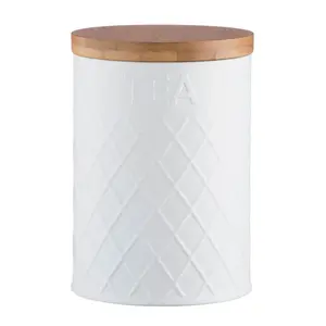 Typhoon Embossed White Tea Storage Canister