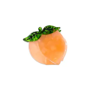 Mini Peach Hair Claw Clip
