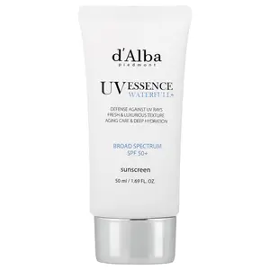 d'Alba UV Essence Waterfull+ Sunscreen, SPF 50+, 1.69 fl oz (50 ml) | HSA/FSA Eligible