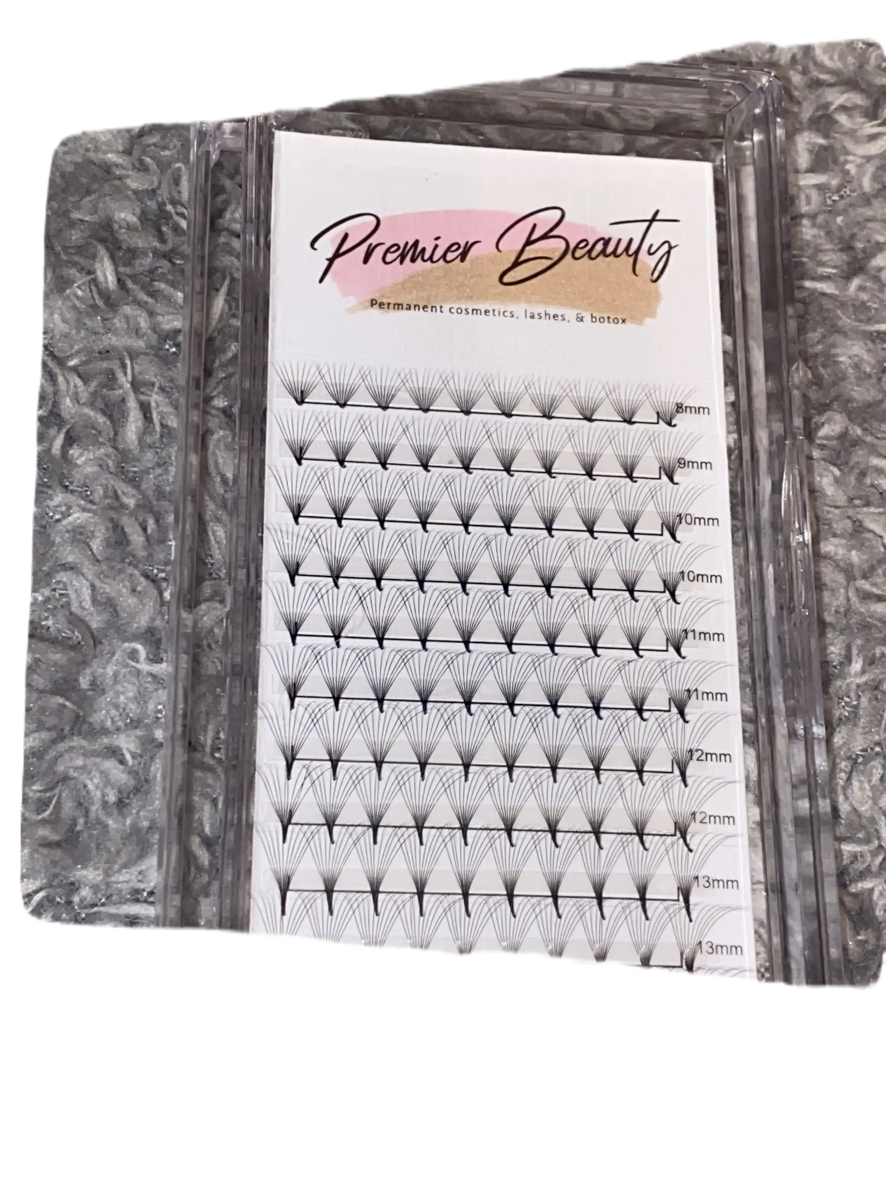 Premier Beauty L Eyelash Extensions - 12-Inch Length, 3D Design, Ideal for Makeup and Cosmetic Use