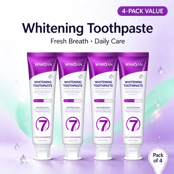 4PCS Whitening Toothpaste - Gentle Formula for Surface Brightening, 4 Pack, Ideal for Daily Use, Enhances Smile Brightness