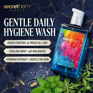 Secrethem Men's Intimate Cleansing Liquid pH Balancing Intimate Place Antibacterial Care Liquid Men's Lotion Comfort Body Care Springtok