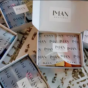 Iman Hijab Box- Includes 5 Premium Hijabs (soft, breathable, easy to style), 1 Bedazzled Dhikr Clicker, and 2 Magnetic Hijab Pin