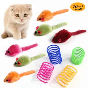 Cat Toy Set with Play Tunnel, Cat Teaser Stick, and Interactive Toys