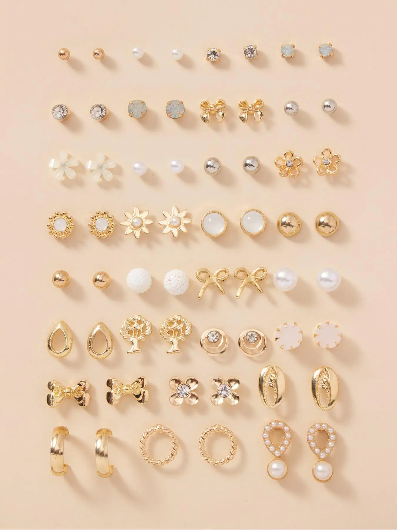 Faux Pearl & Rhinestone Decorated Mixed Earrings Set, Cute Fashion Jewelry for Women & Girls, Trendy All-match & Exquisite Jewelry for Birthday Gift, Sparkling Ear Jewelry, Shining Earrings, Fashionable Jewelry Accessories