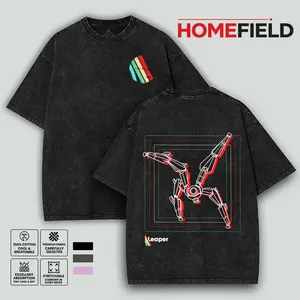 Arc Raiders Unisex Acid Washed Lightweight Cotton T-Shirt, ARC Leaper Graphic T-Shirt, Gift For Game Fan, Men Gifts, Streetwear