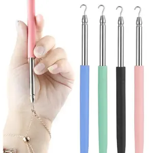 Women Jewelry Accessory Helper Tool, Sturdy Metal Clasp Hook, Simple Solution for Bracelet & Necklace Fastening