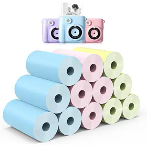 6/12 Rolls Kids Camera Instant Color Print Paper Set, High-Definition Thermal Printer Paper, Multiple Colors, Ideal for Fun Photography