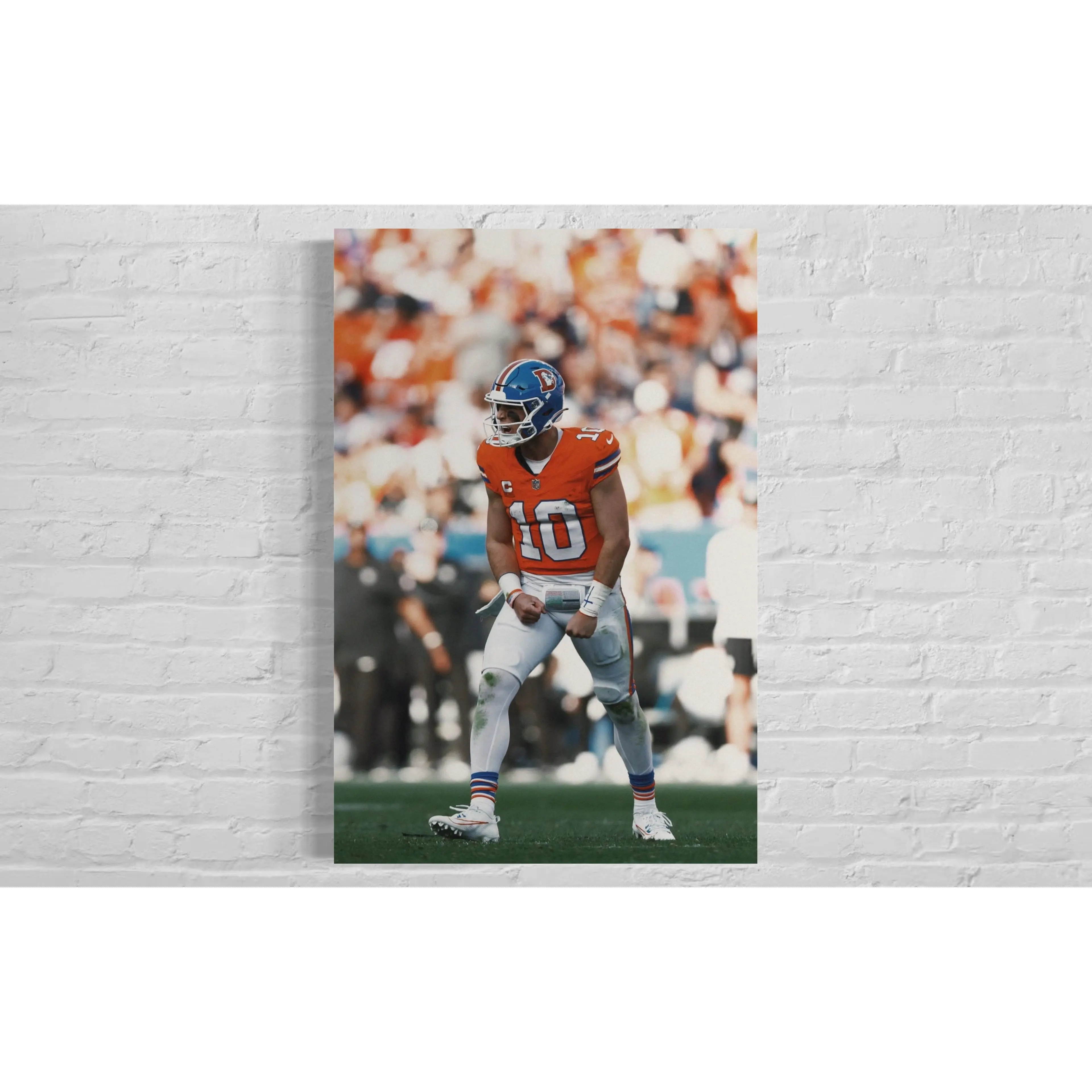 Bo Nix Poster, Football Quarterback Print, Matte Vertical Poster, Bo Nix Denver Broncos Football Print, American Football Art, Sports Fan