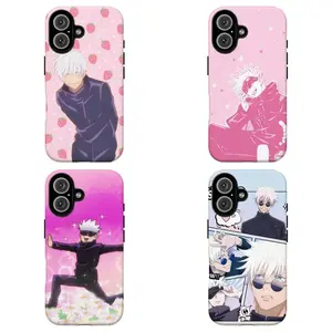 FL-JJK Satoru Gojo Strawberry Pink Phone Case,Anime