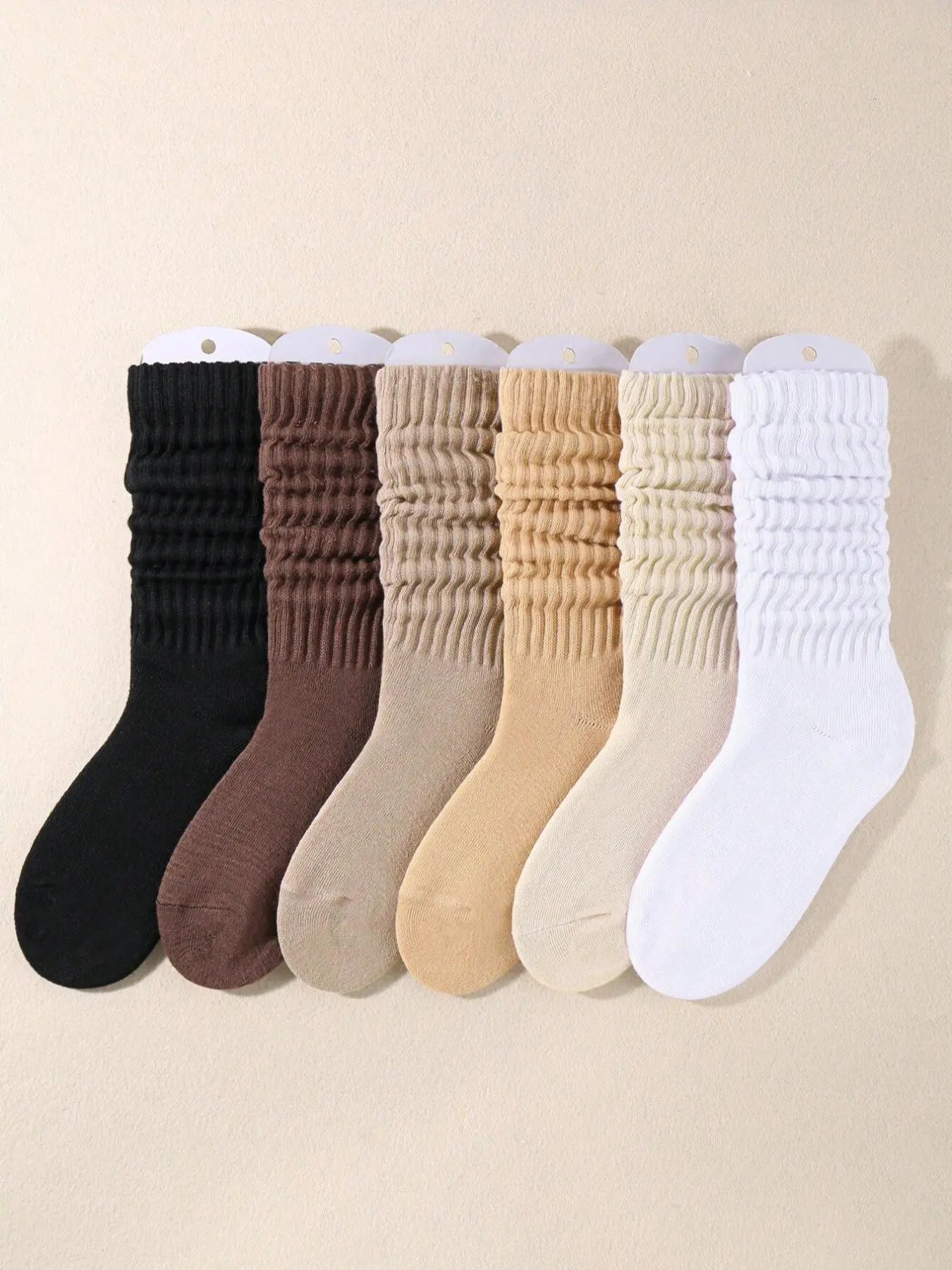 Women's Soft Comfortable Trendy Basic Minimalist Socks, Fitted, Plain Pattern Design, Perfect for Daily Wear & Casual, Ideal Gift Choice, Sock Packs