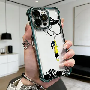Anime Popular C-Coraline Case for iPhone 17 Air 17 16 15 14 13 12 11 Pro Max Plus Luxury Transparent Soft TPU+PC Back Cover Shockproof Protective Casing Anti-Drop Full Score Impact Dispersal