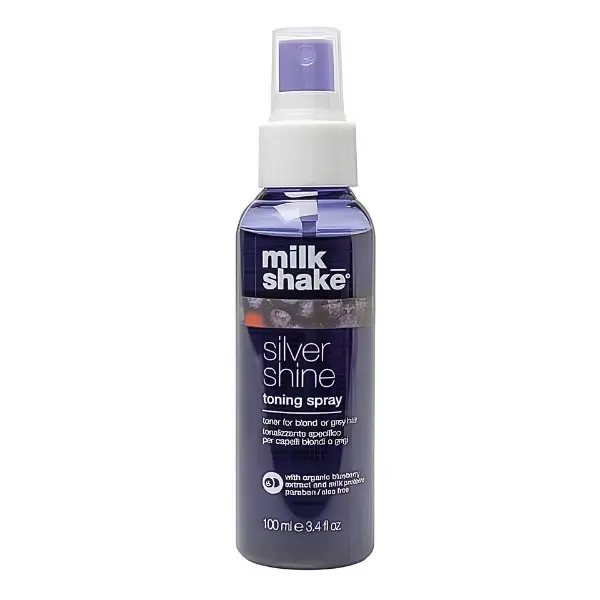 Silver Shine Toning Spray - Platinum Hair Violet Pigment Spray | Counteracts Unwanted Yellow/Golden Tones| Strengthens and Hydrates | 3.4 fl oz (100 ml)