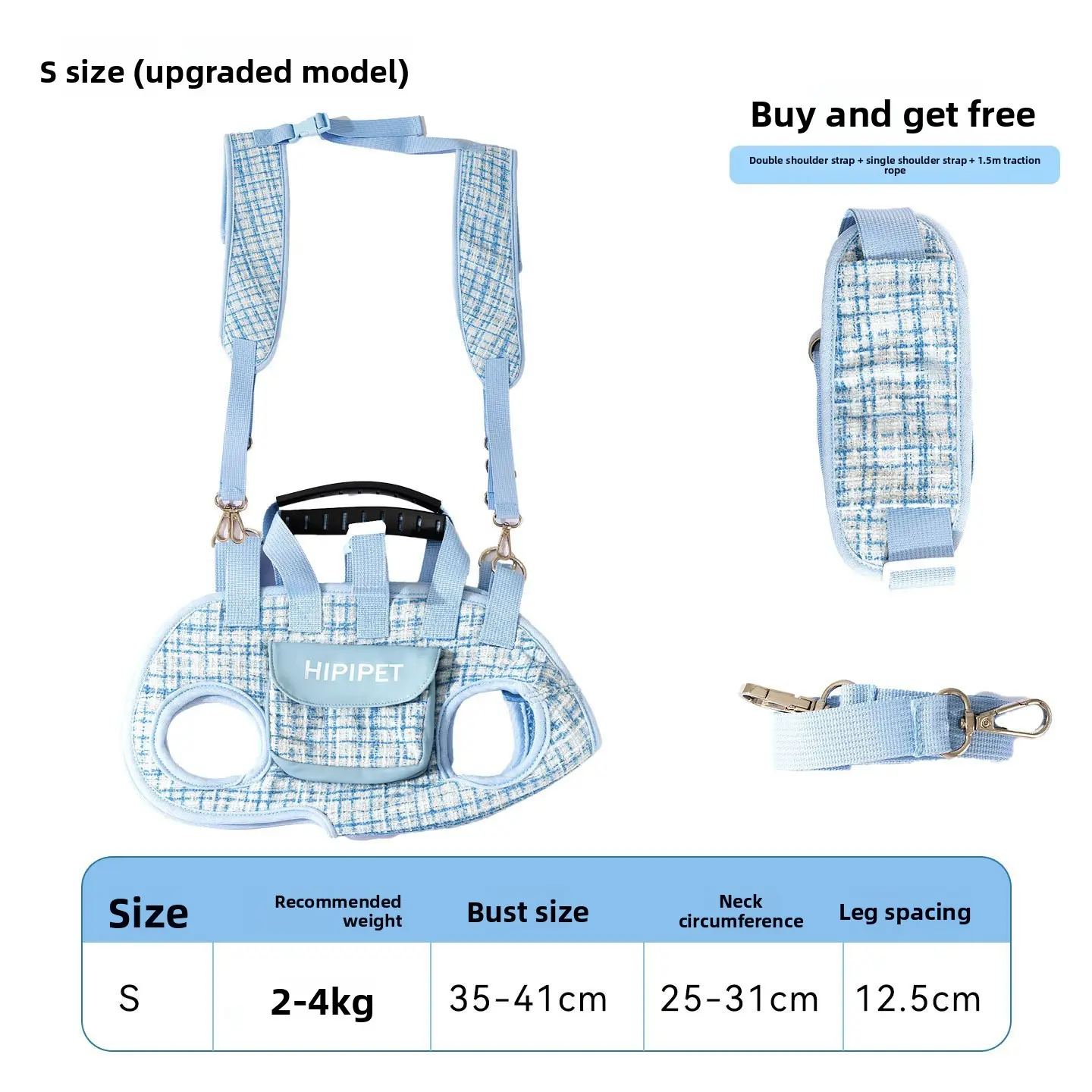 Blue Chanel-style backpack