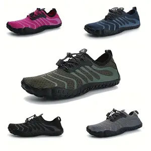 Quick-Dry All-Season Aqua Shoes - Non-Slip, Lightweight Water Socks for Men & Women, Comfortable Barefoot Feel with Stylish Stripes