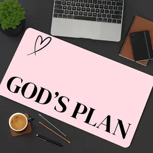 God's Plan Pattern Mouse Pad, Rectangle Gaming Mouse Pad, Office Desk Keyboard Mat for Home Office Desk, Desk Accessories
