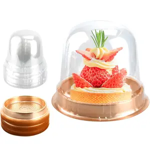 Clear Plastic Cupcake Container,25 PC Diameter 5.3 in Height 4.2 in Muffin Pod Dome Disposable Individual Box Single Holders With Lid for Wedding Birthday Christmas Halloween